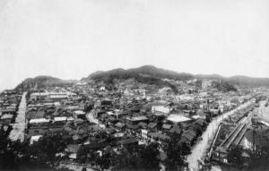 昭和初期の蘭西地区全景