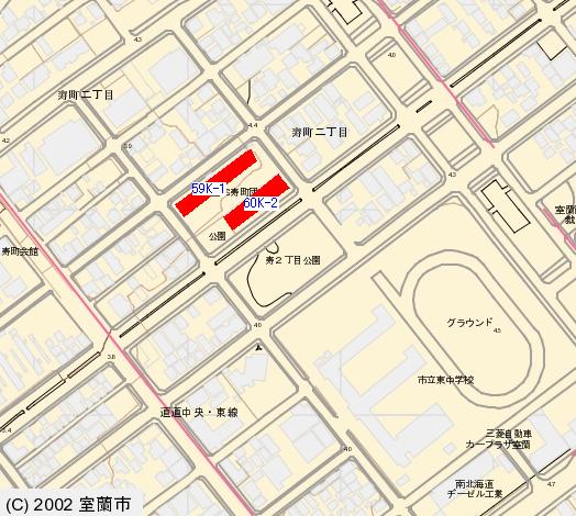 寿町団地 59K-1、60K-2の所在地図