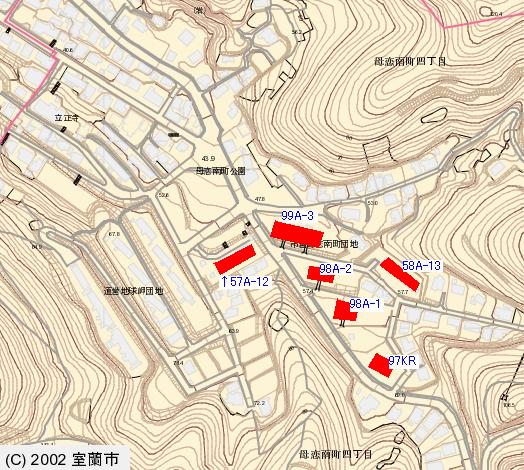 母恋南町団地の所在地図