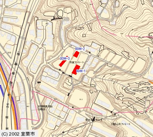 御崎町団地の所在地図